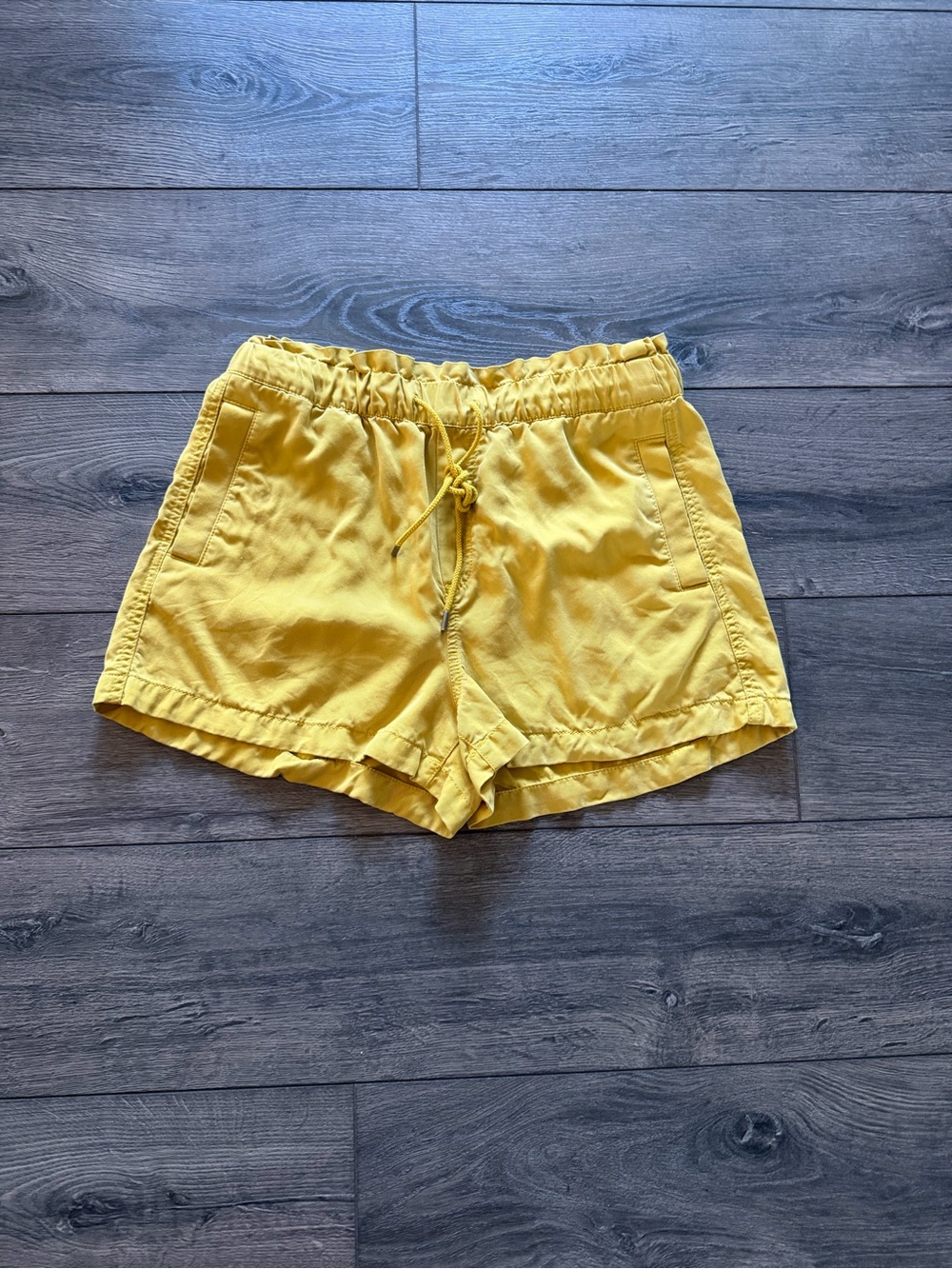 Yellow Women's Drawstring  Shorts